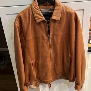 XL Wilsons Carmel Soft Lamb Leather Jacket Flawless